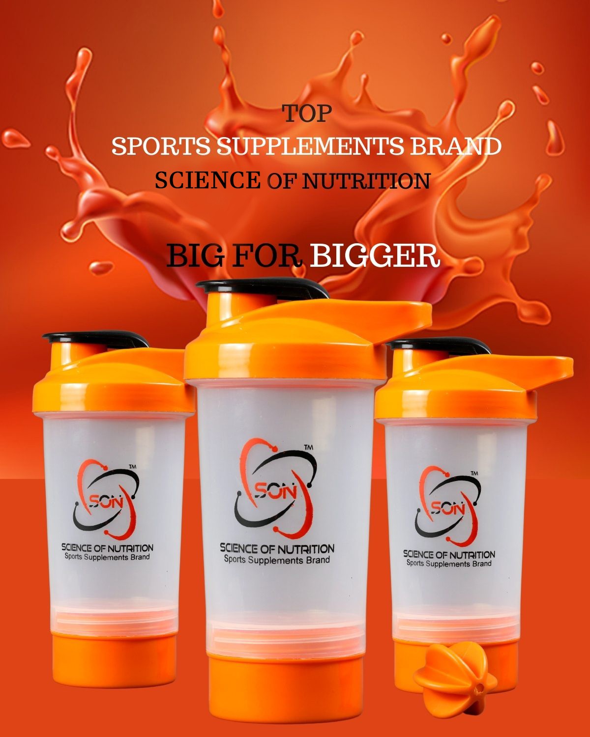 Shaker 600 Ml Bottle With 2 Compartments